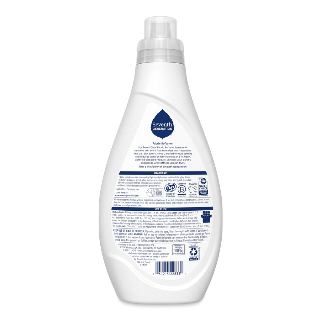 Liquid Fabric Softener - Free & Clear Fabric Care Essential