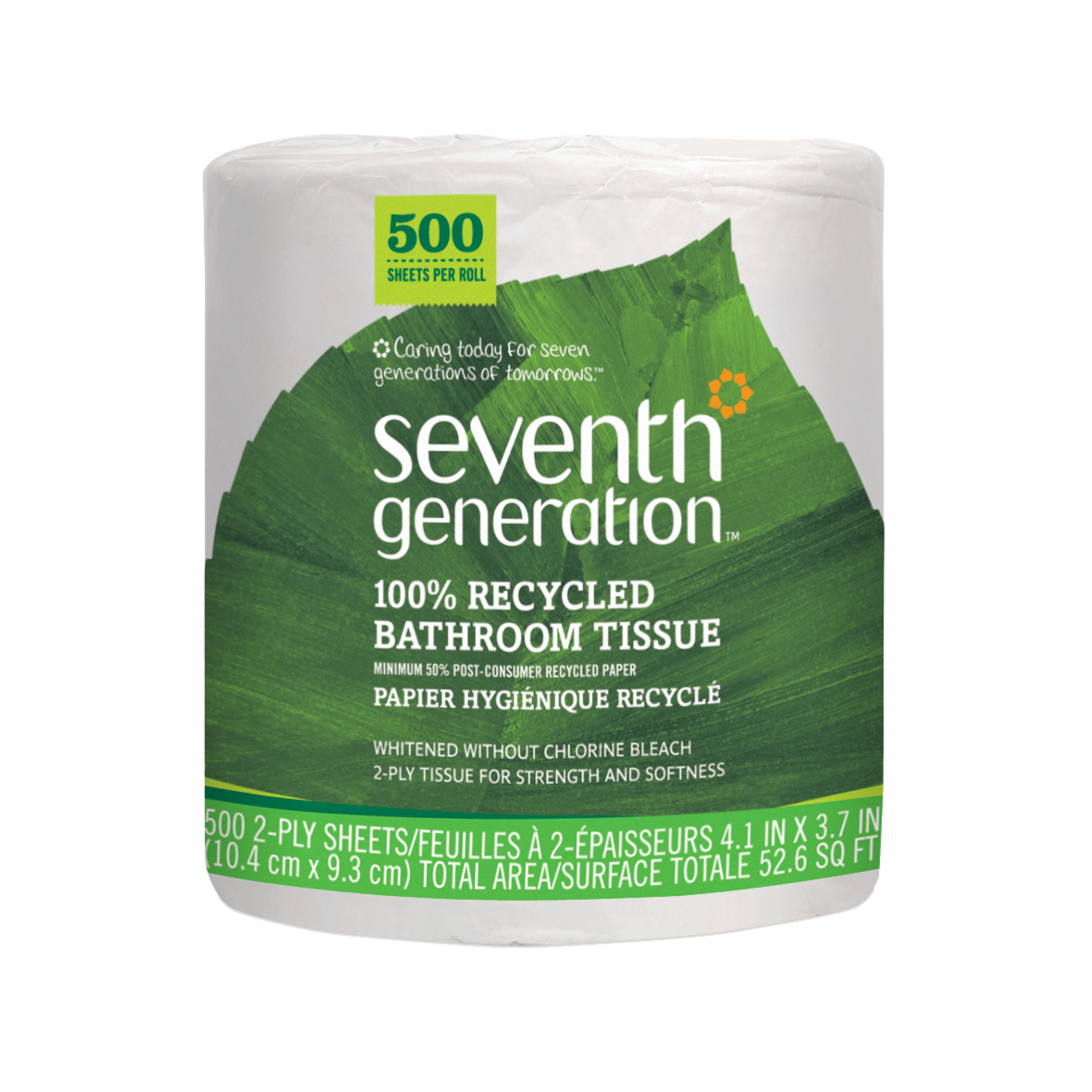 100% Recycled Bathroom Tissue 2-ply - 500 Sheets Bathroom Care Essential