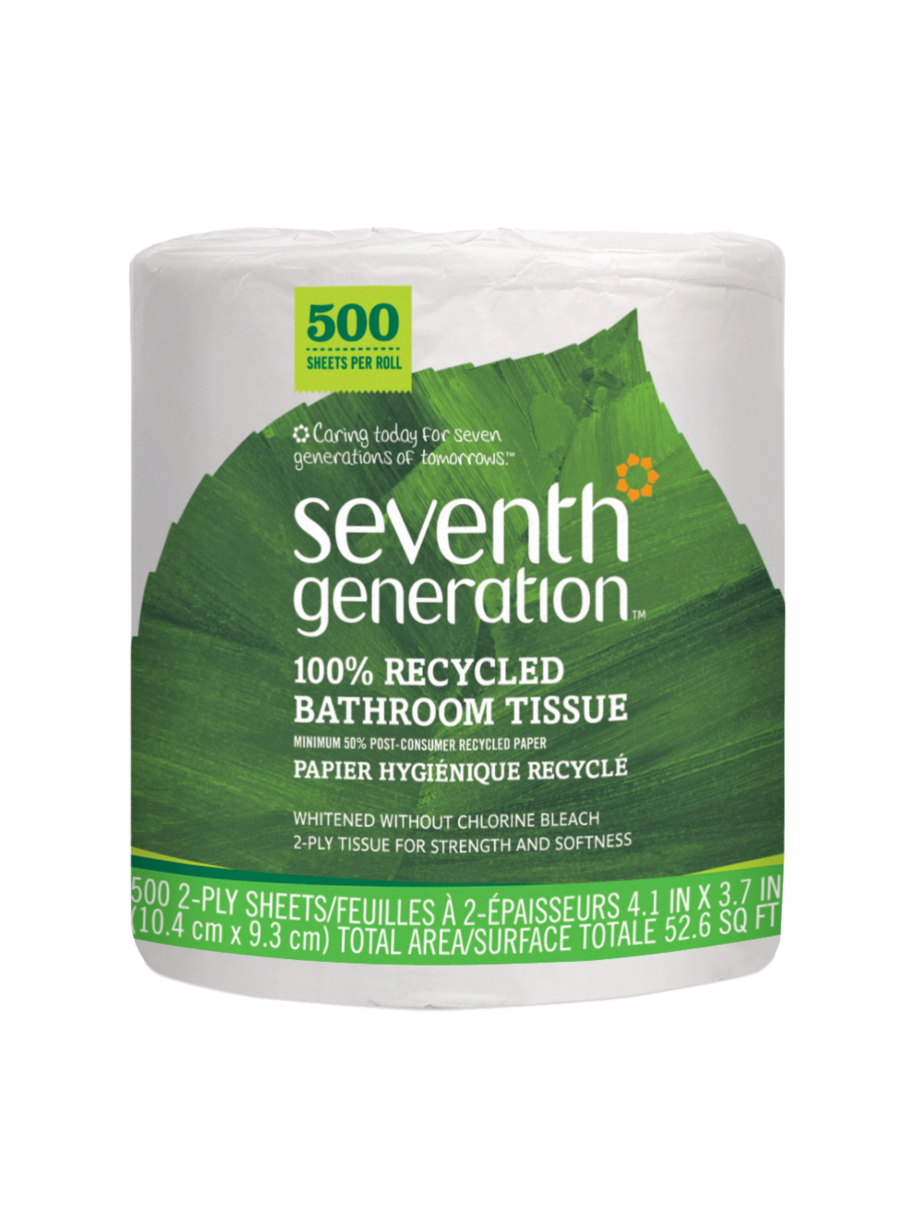 100% Recycled Bathroom Tissue 2-ply - 500 Sheets Bathroom Care Essential