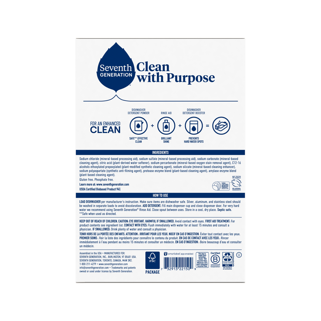 Dishwasher Detergent Powder - Free & Clear Dish Care Essential