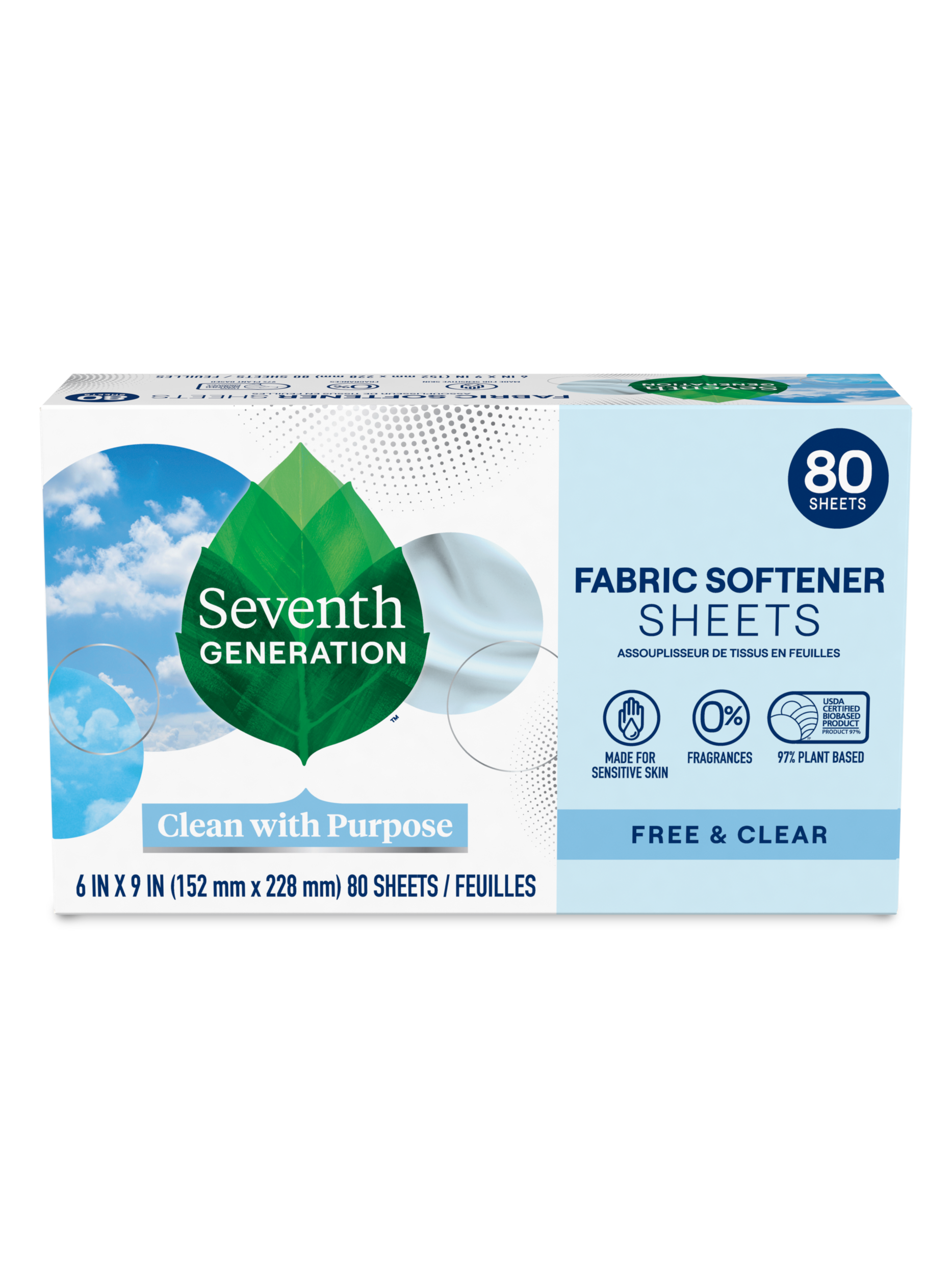 Fabric Softener Sheets - Free & Clear Fabric Care Essential