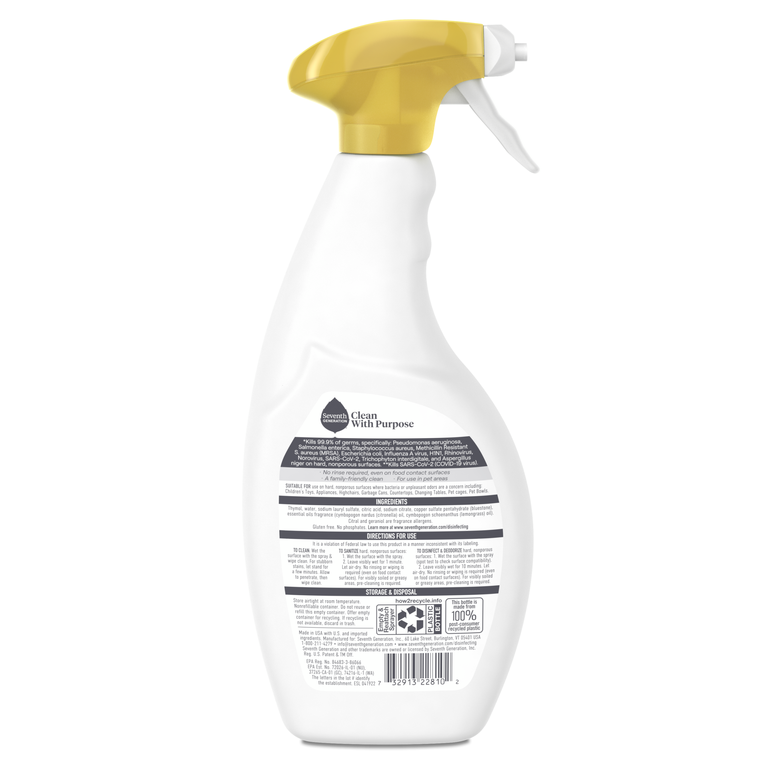 Disinfecting Multi-Surface Cleaner - Lemongrass Citrus Surface Care Essential