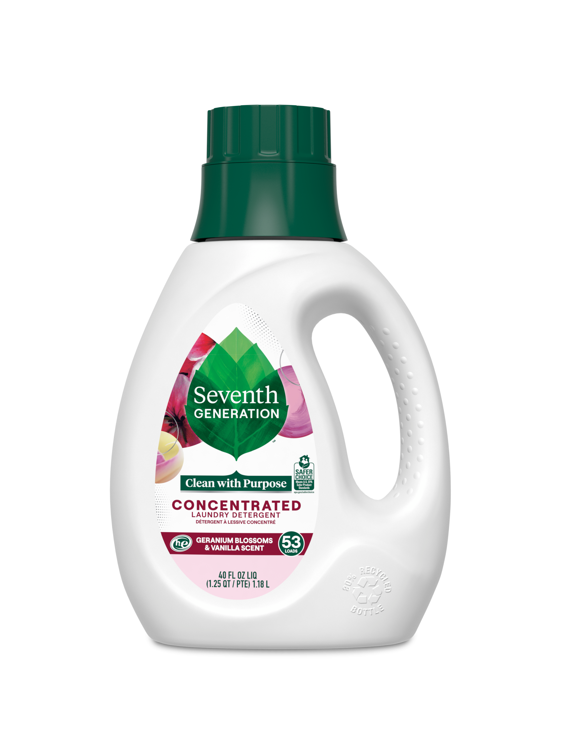Concentrated Laundry Detergent - Geranium Blossoms & Vanilla Fabric Care Essential