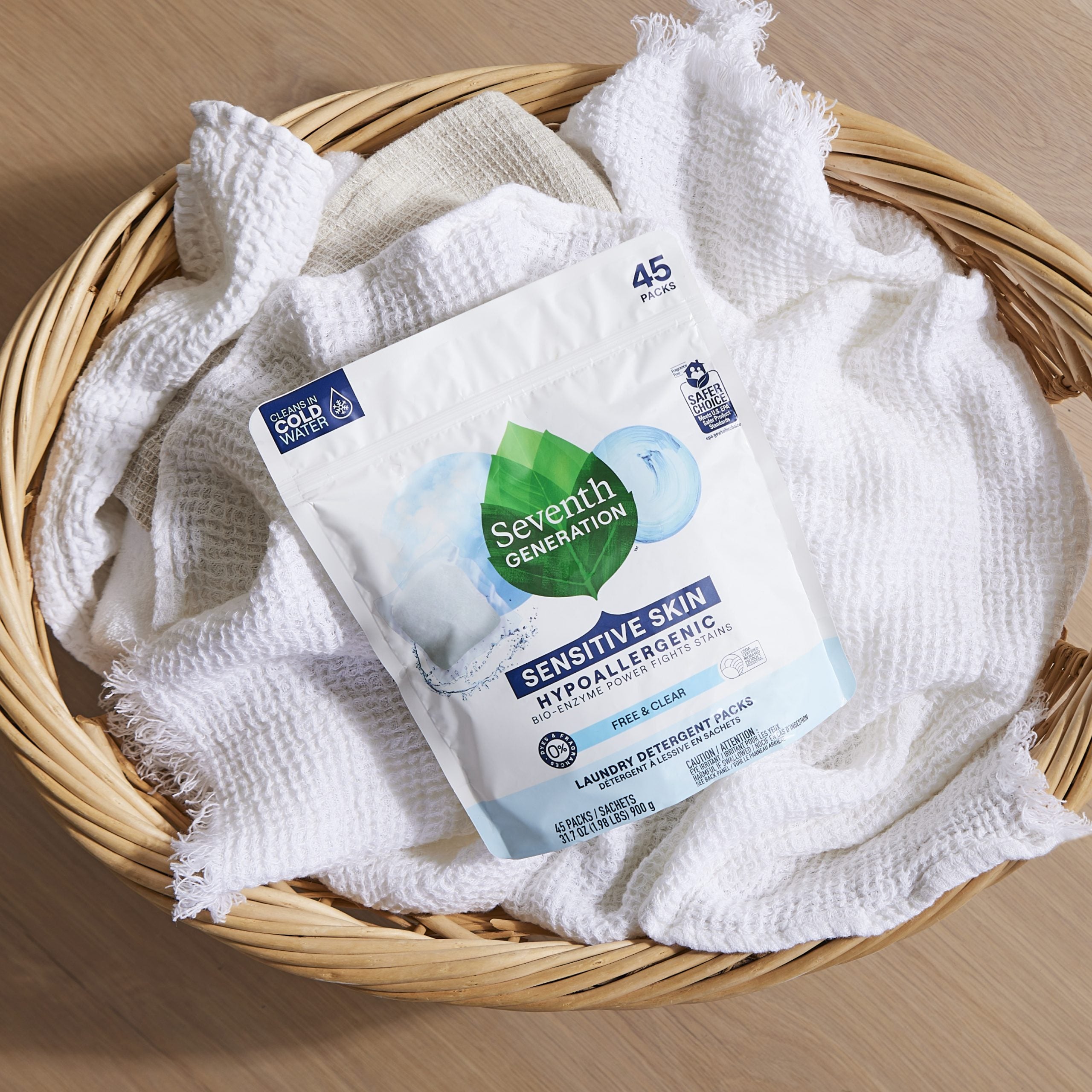 Laundry Detergent Packs - Free & Clear Fabric Care Essential
