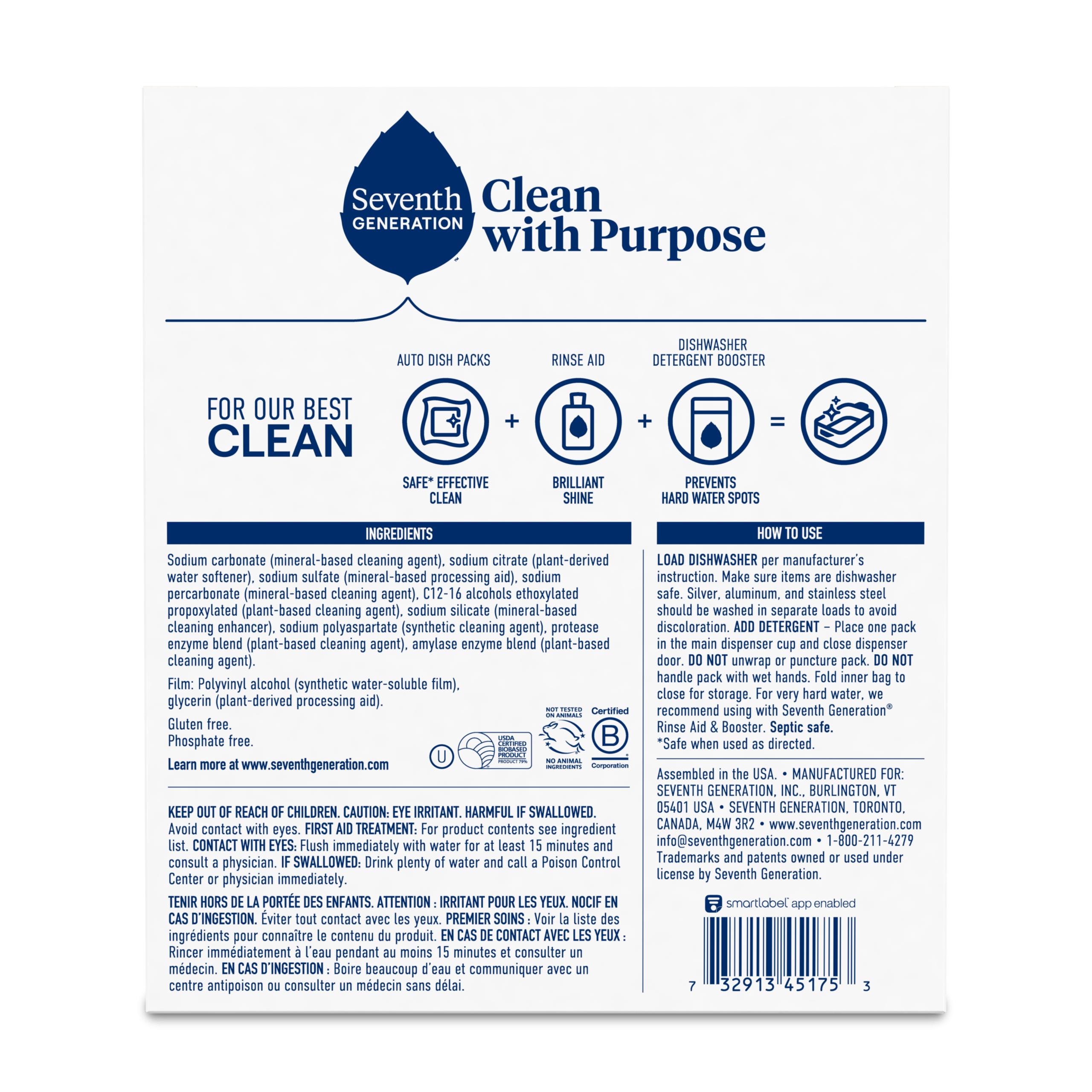 Dishwasher Detergent Packs - Free & Clear Dish Care Essential