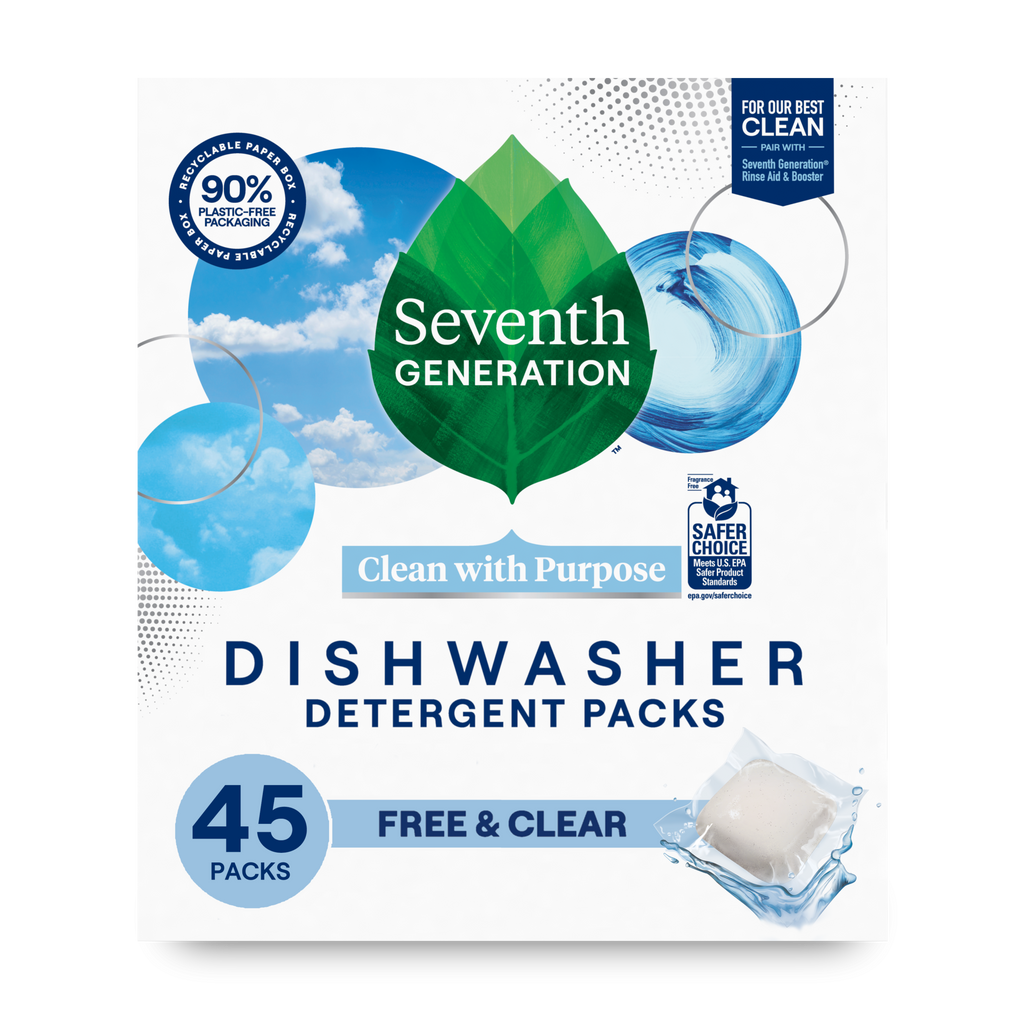 Dishwasher Detergent Packs - Free & Clear Dish Care Essential