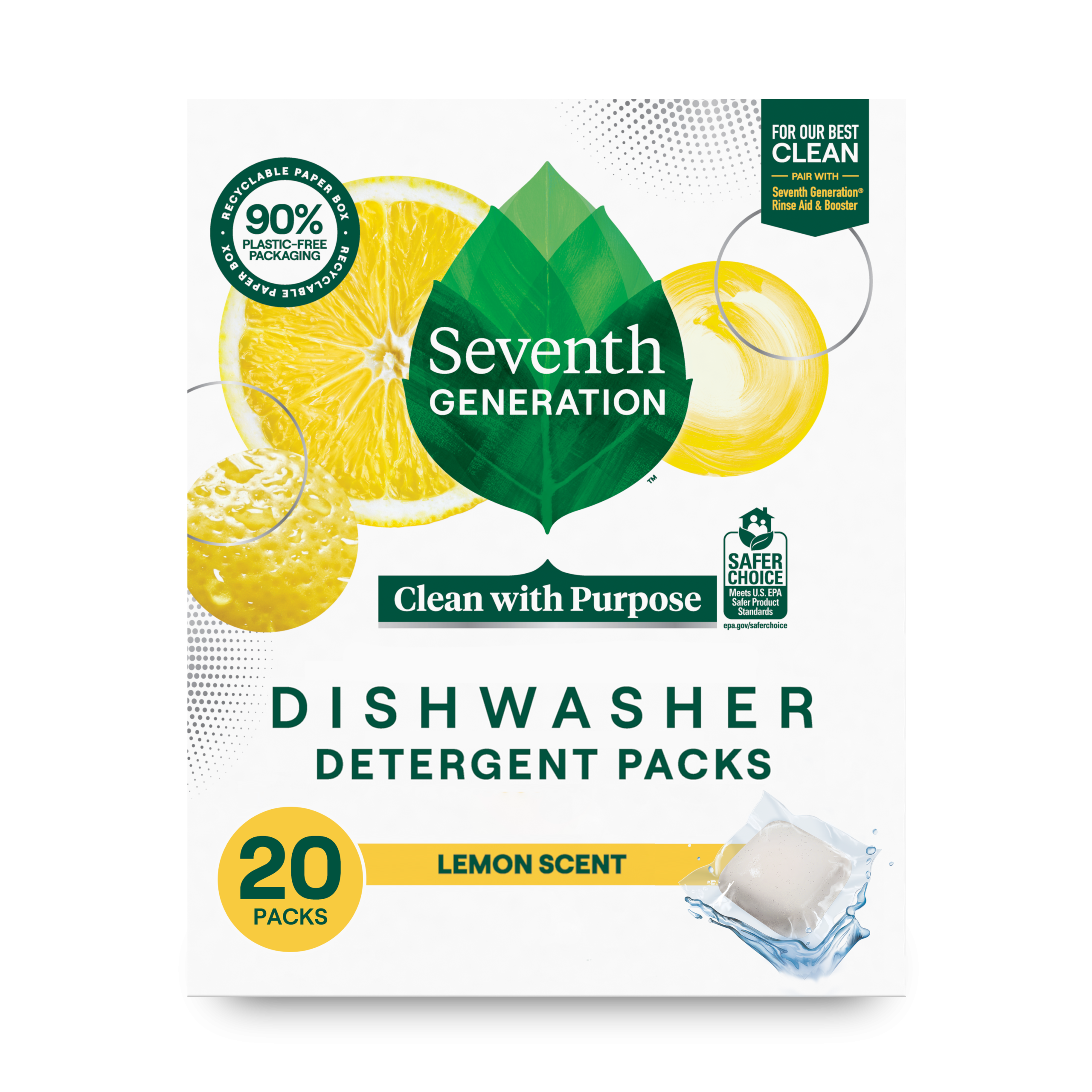 Dishwasher Detergent Packs - Lemon Dish Care Essential