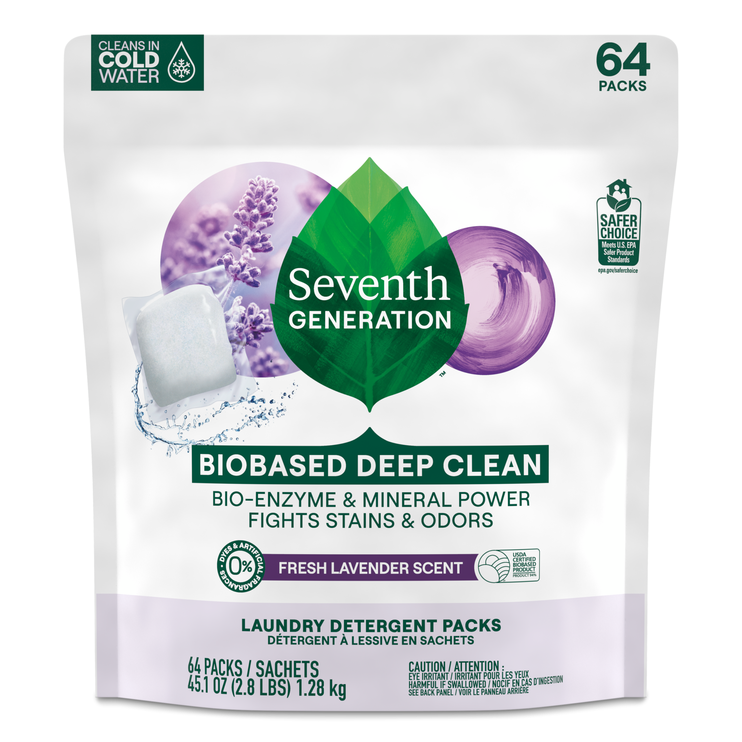 Laundry Detergent Packs - Fresh Lavender Fabric Care Essential