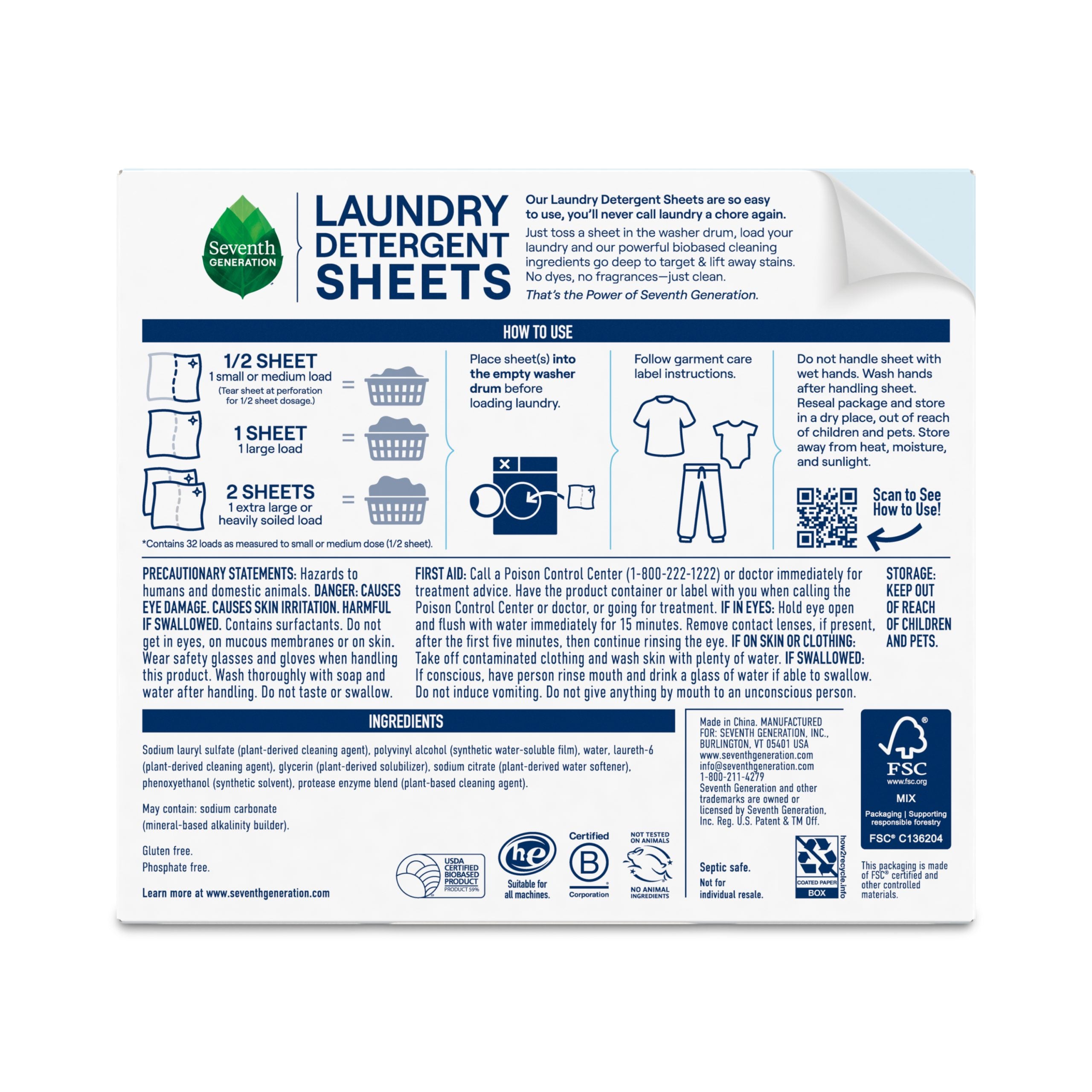 Laundry Detergent Sheets - Free & Clear Fabric Care Essential
