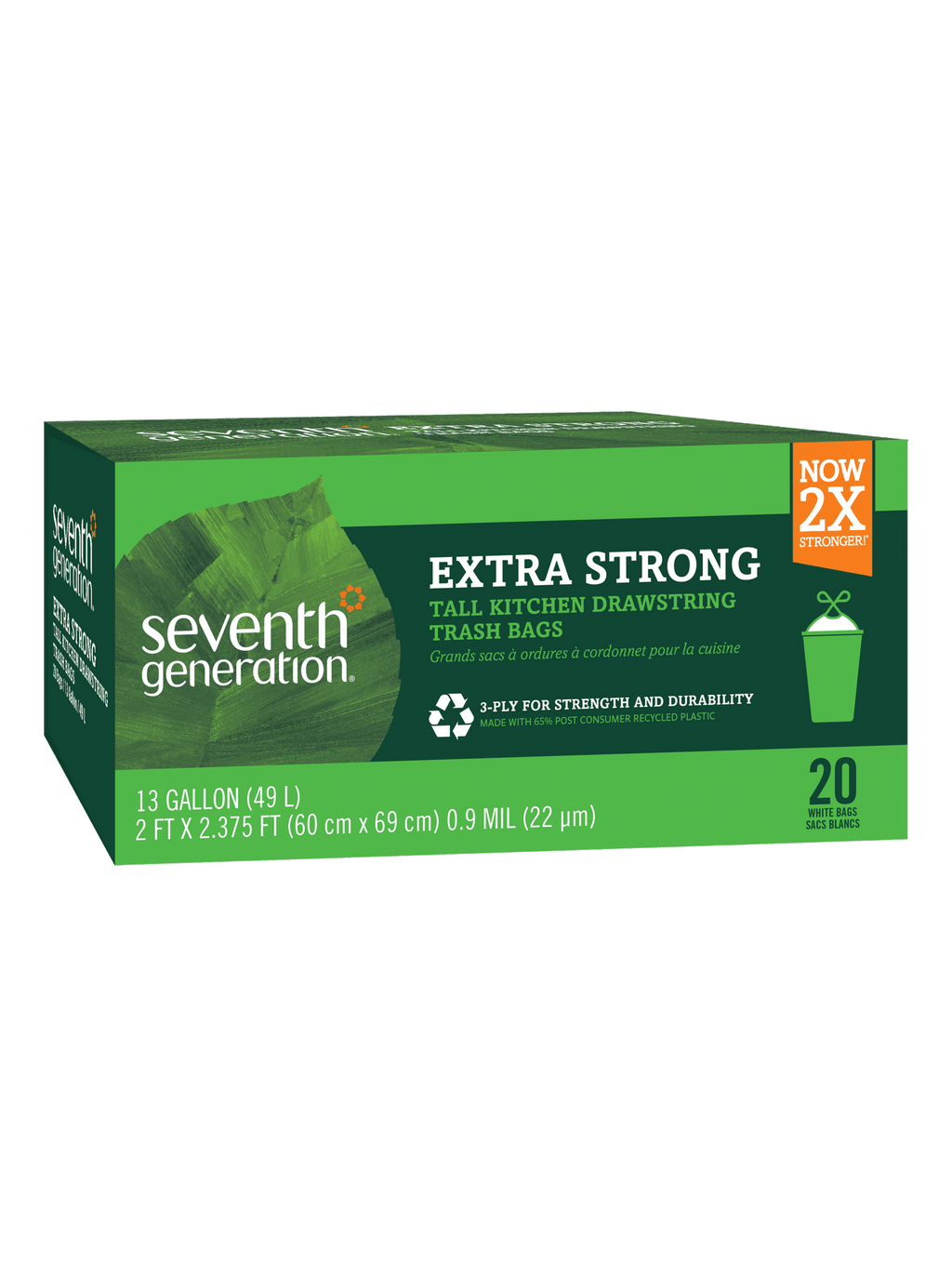 Extra Strong Tall Kitchen Drawstring Trash Bags - 13 gallon Kitchen Cleanup Essential