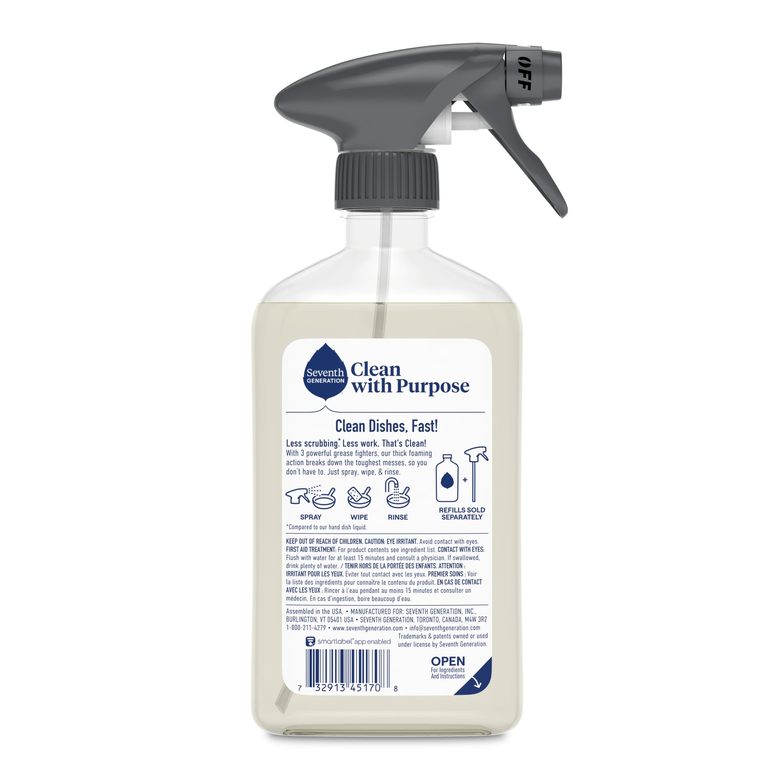 Foaming Dish Spray - Free & Clear Dish Care Essential