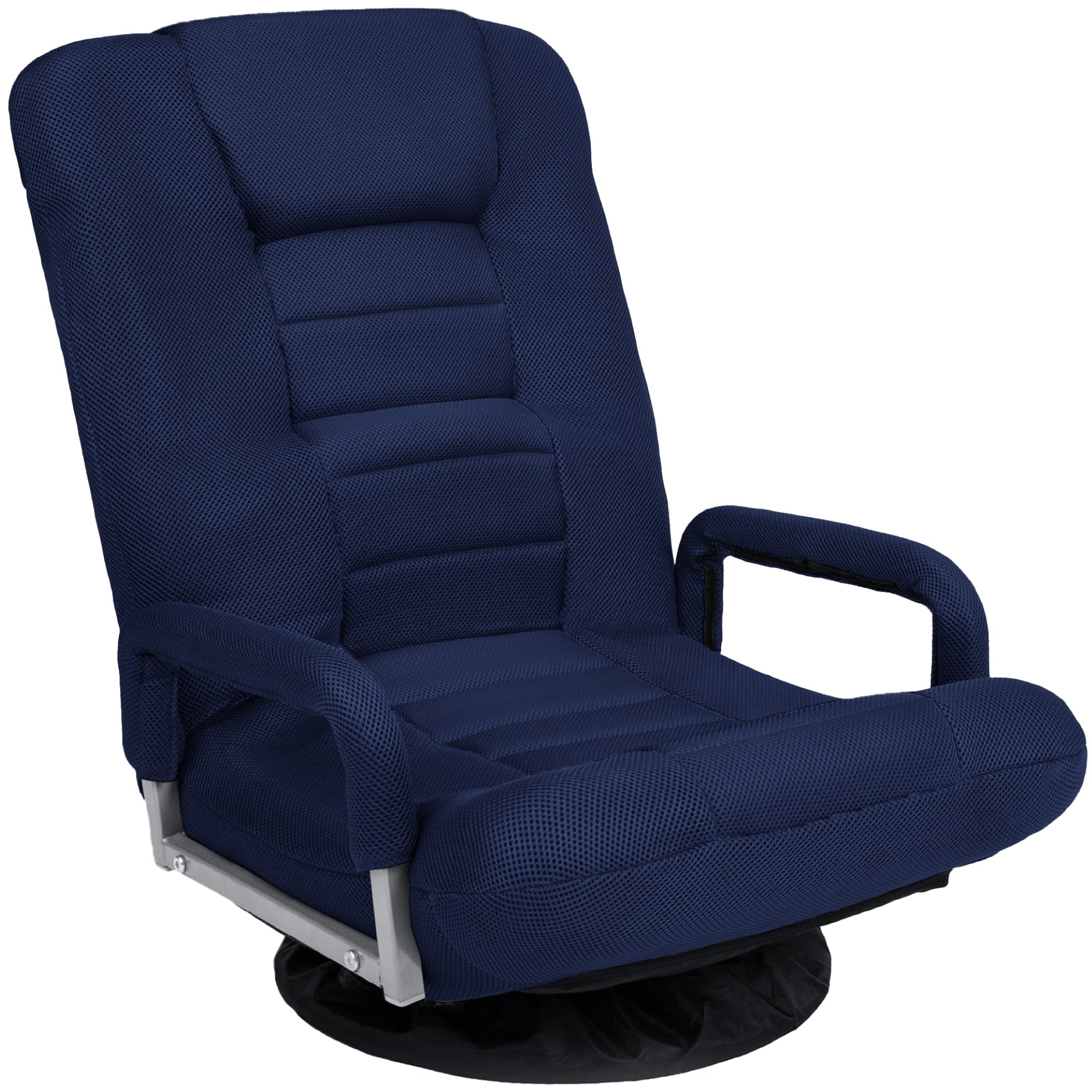 Gaming Floor Chair w/ 360-Degree Swivel Armrest Adjustable Backrest