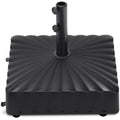 Fillable Mobile Umbrella Base Stand w/ 4 Wheels 2 Locks 123lb Capacity