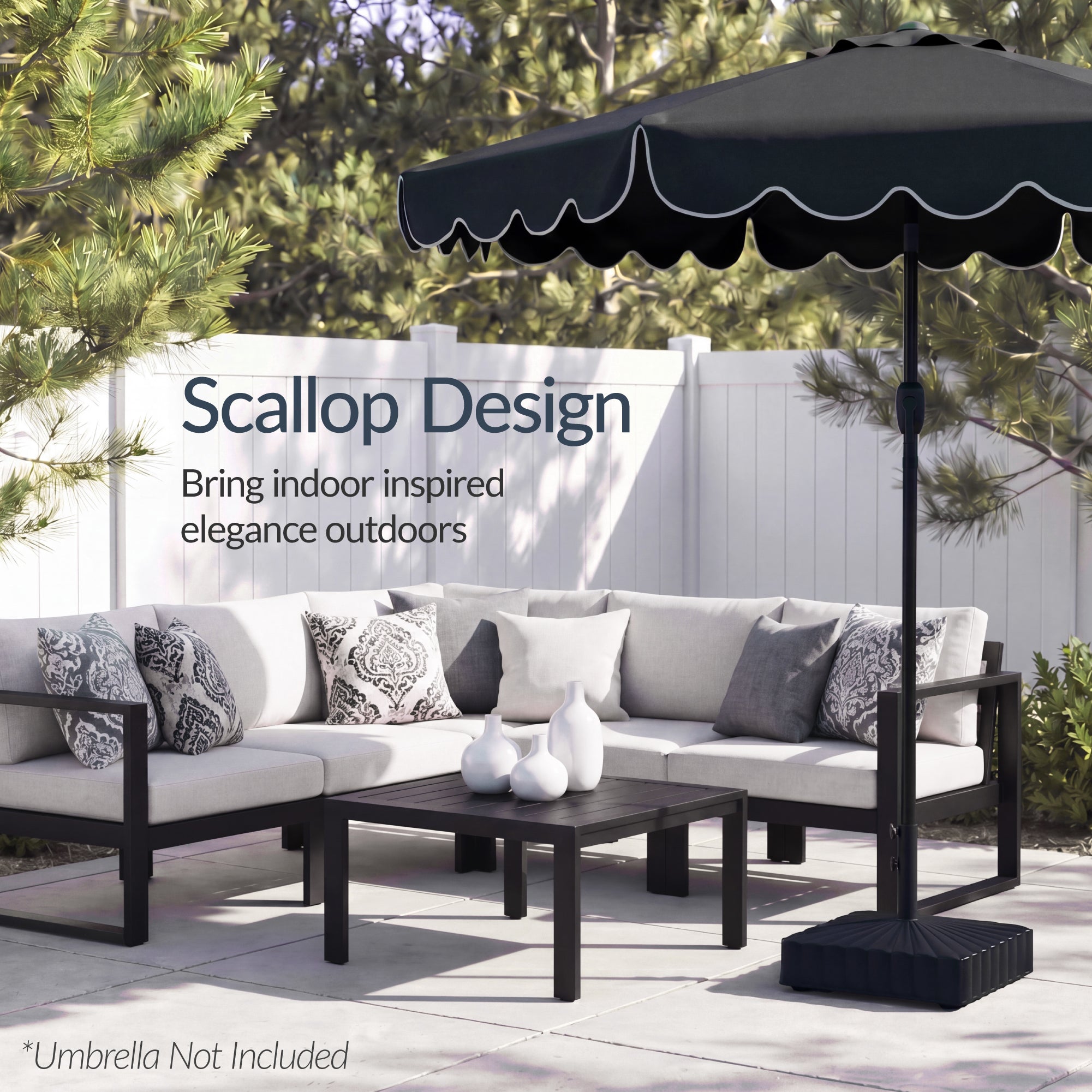 Fillable Mobile Umbrella Base Stand w/ 4 Wheels 2 Locks 123lb Capacity