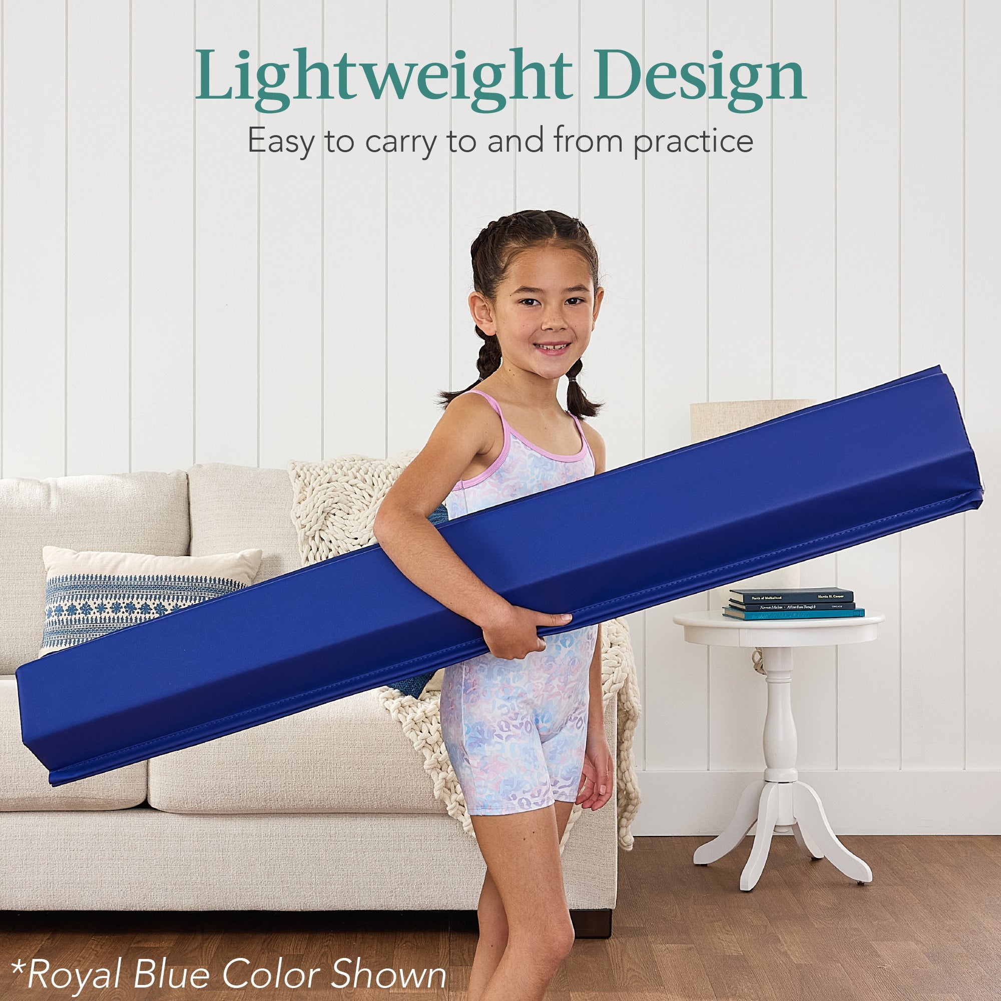 Folding Floor Balance Beam for Gymnastics Practice Exercise - 8ft