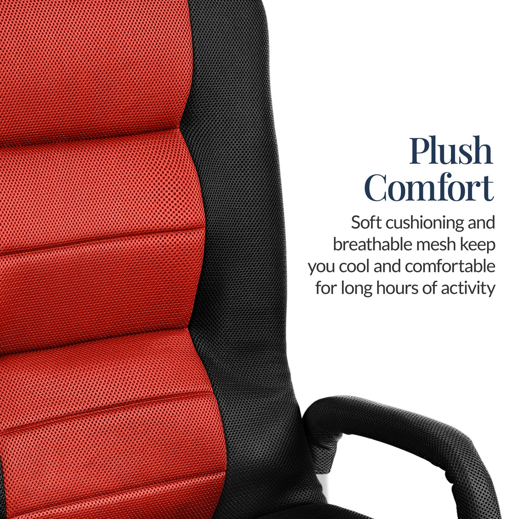 Gaming Floor Chair w/ 360-Degree Swivel Armrest Adjustable Backrest