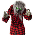 Howling Hudson Standing Animatronic Werewolf w/ Sounds LED Eyes - 5ft