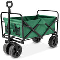 Indoor Outdoor Utility Cart w/ 360-Degree Wheels Adjustable Handle - 36in