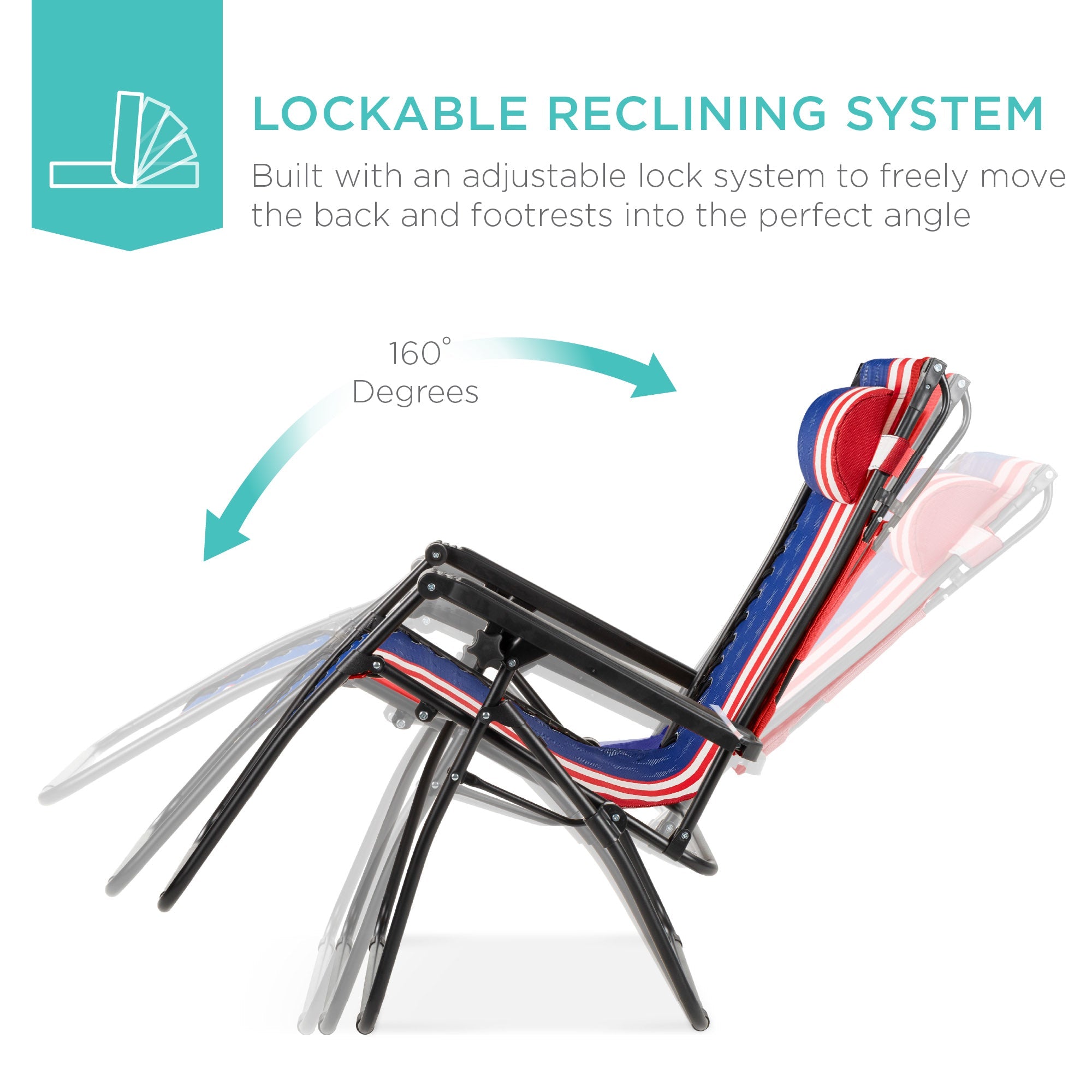 Folding Zero Gravity Recliner Patio Lounge Chair w/ Canopy Side Tray