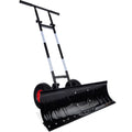 Galvanized Blade 2-Wheel Snow Pusher w/ Adjustable Handle - 36in